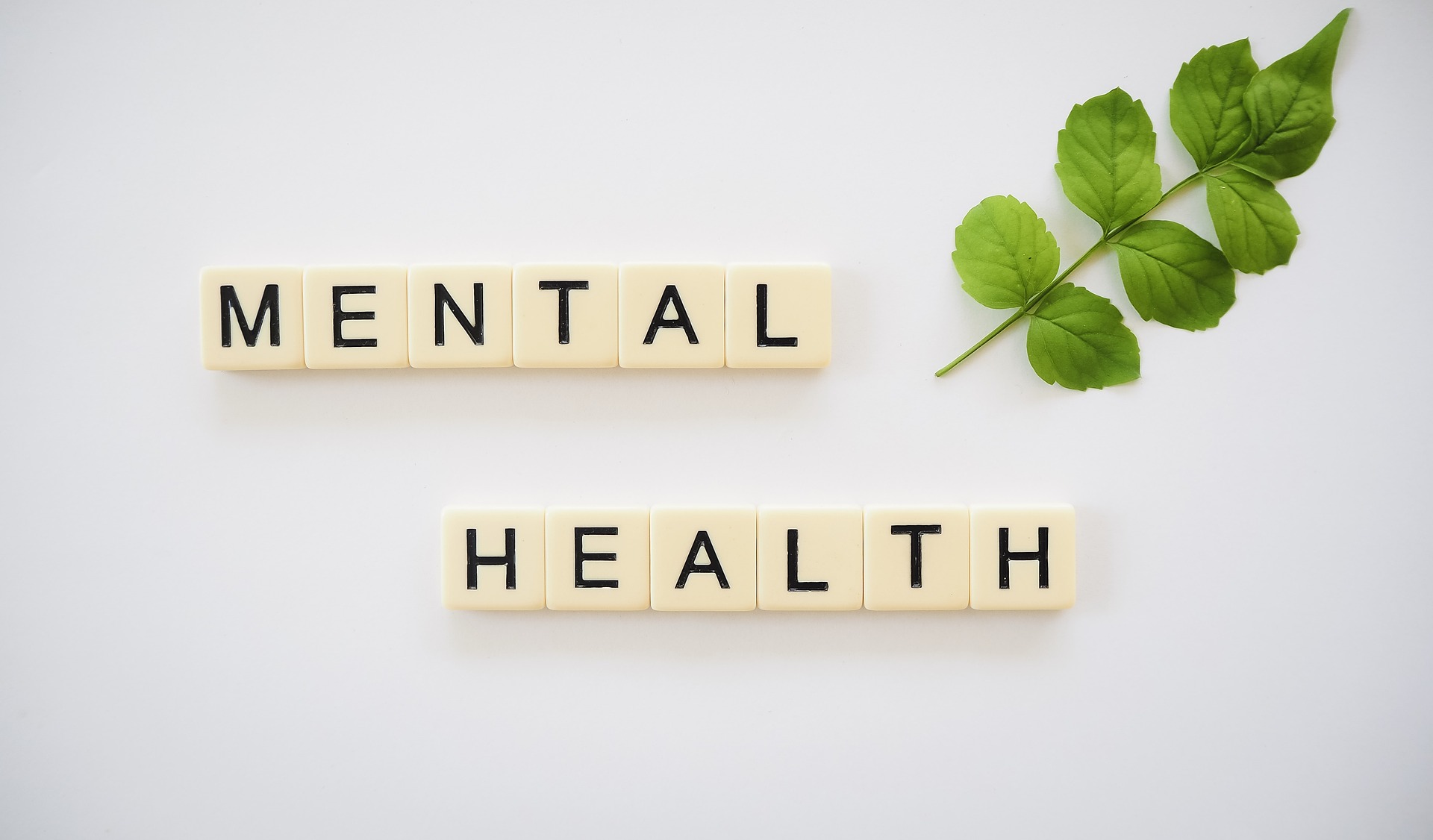 Buchstaben "mental health"